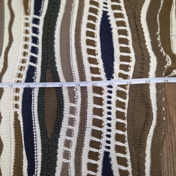 Vintage Old Glory Sweater Mens 2XL Multicolor 3D Knit 3D Style Made USA 90s - Picture 4 of 9